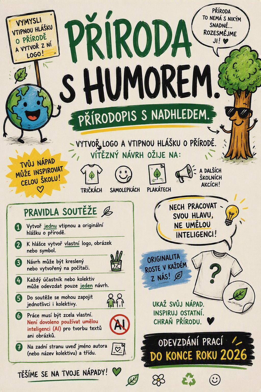 Příroda s humorem. Přírodopis s nadhledem.